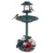 PP Solar Bird Bath Feeder Planter with LED Light and Vintage Design